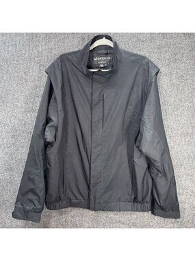 Dryjoys By Footjoy Jacket Mens XL Black Golf Full Zip Rain Coat Waterproof